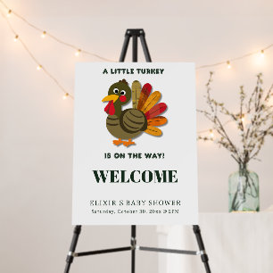 Minimalist Little Turkey Baby Shower Invitation Foam Board