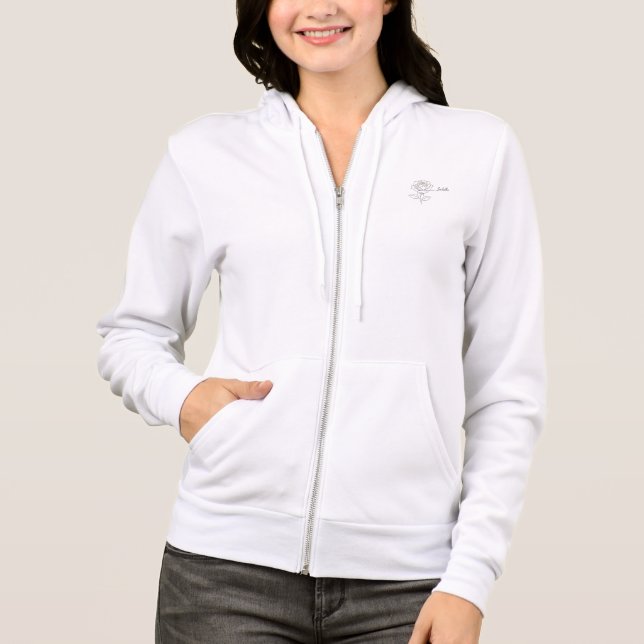 Minimalist "Live For The Moments" Custom Name Hood Hoodie (Front)