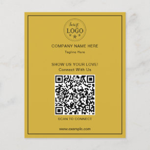 Minimalist Logo and QR Code Business Marketing Flyer