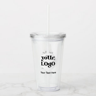 Minimalist Logo and Text Business Acrylic Tumbler