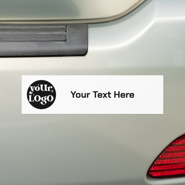 Minimalist Logo and Text Business Bumper Sticker (On Car)