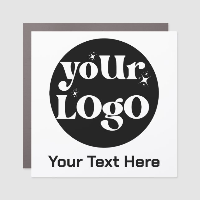Minimalist Logo and Text Business Car Magnet (Front)
