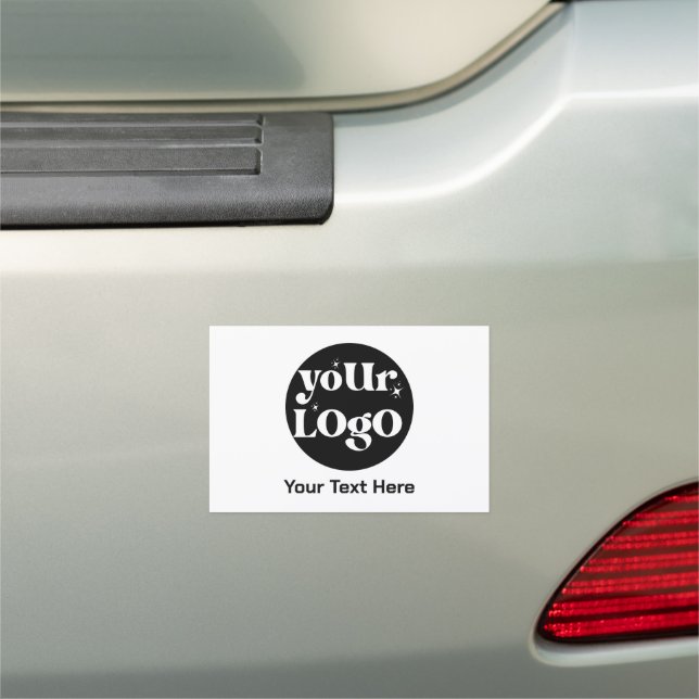 Minimalist Logo and Text Business Car Magnet (In Situ)