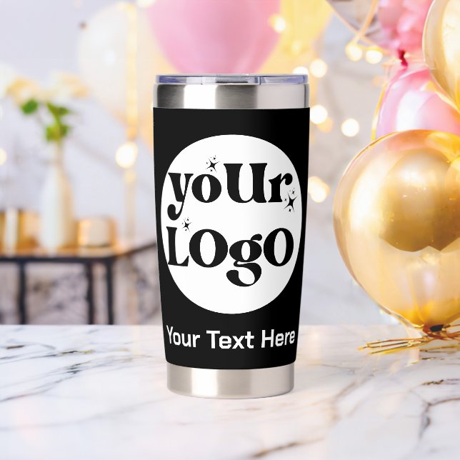 Minimalist Logo and Text Business Insulated Tumbler (Bachelor Party (Rotated))
