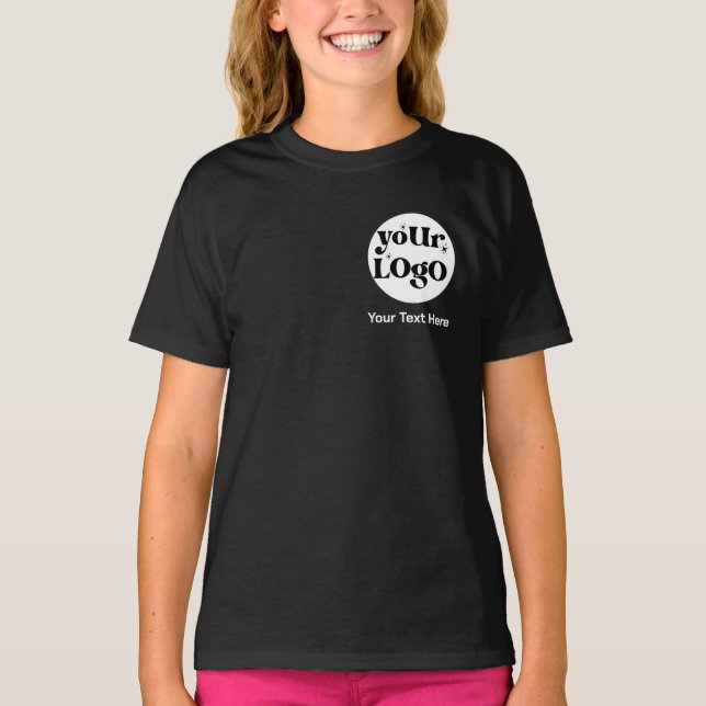 Minimalist Logo and Text Business T-Shirt (Front)