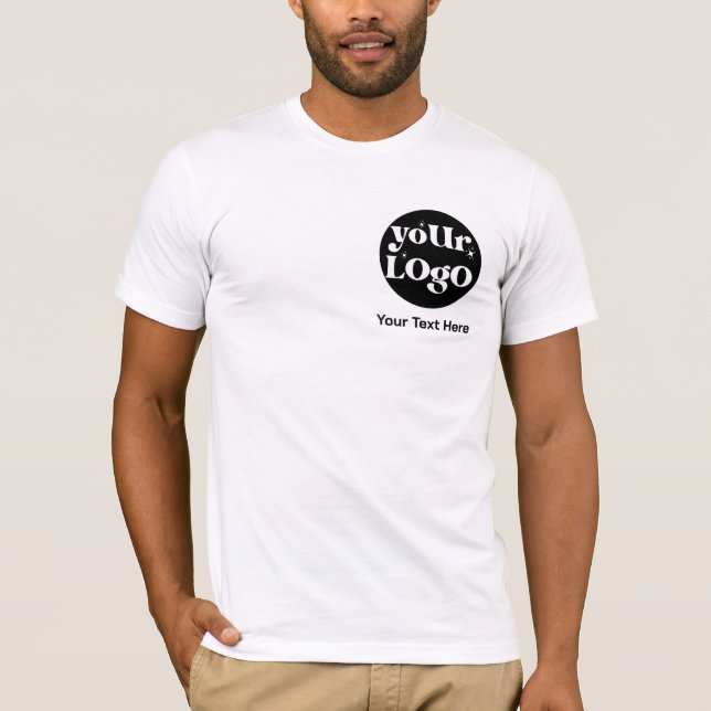 Minimalist Logo and Text Business T-Shirt (Front)