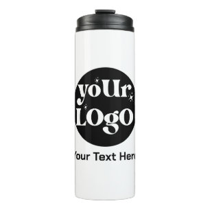 Minimalist Logo and Text Business Thermal Tumbler