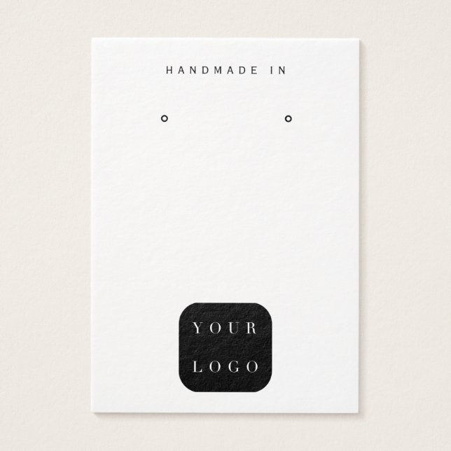 Minimalist Logo Black And White Jewelry Display (Front)