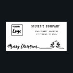 Minimalist logo calligraphy Merry Christmas Rubber Self-inking Stamp<br><div class="desc">Minimalist modern custom logo calligraphy Merry Christmas  stamp design.</div>