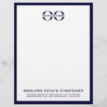 Minimalist Logo Letterhead<br><div class="desc">Elevate your professional correspondence with our Minimalist Logo Letterhead. Designed for estate planners, law firms, and professional services, this letterhead features your customizable logo, company name, and contact information elegantly presented in the lower thirds, set against a clean white background framed in a sophisticated navy blue border. Make a lasting...</div>