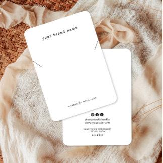 Minimalist Logo Necklace Display Card