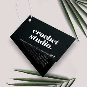 Minimalist Logo QR Code Folded Hang Tag Card