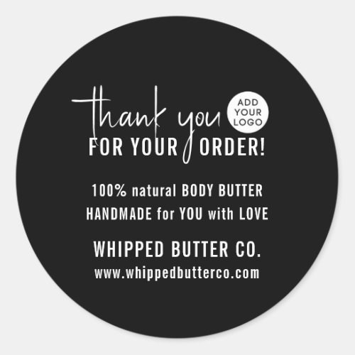 Minimalist LOGO Thank you for your Order Classic Round Sticker