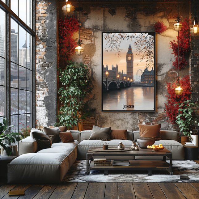 Minimalist London Skyline – Soft Tones British Art Poster (Creator Uploaded)