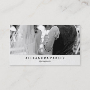 Minimalist Look with Your Photo for Photographers Business Card