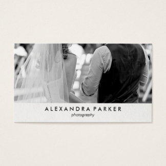 Minimalist Look with Your Photo for Photographers Business Card