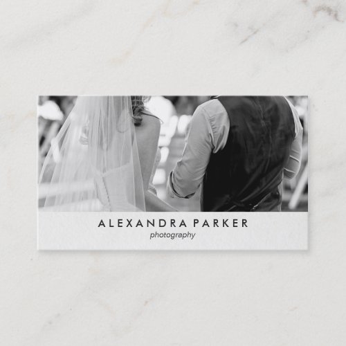 Minimalist Look with Your Photo for Photographers Business Card