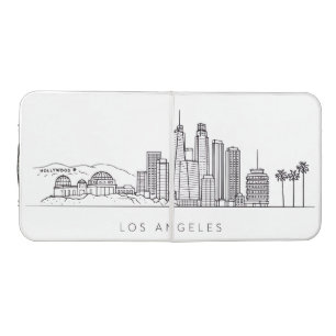 Minimalist Los Angeles Skyline Illustration Beer Pong Table