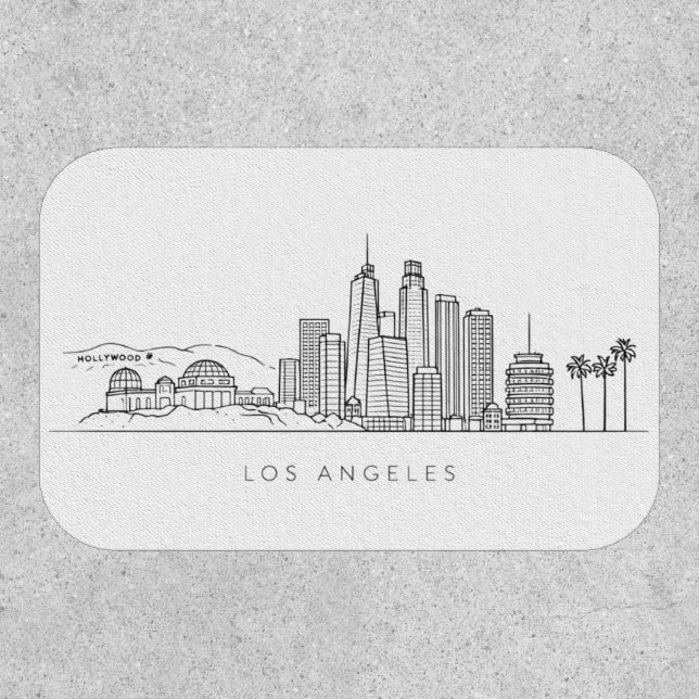 Minimalist Los Angeles Skyline Illustration Patch (Front)