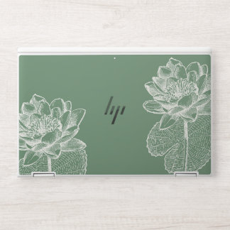 Minimalist Lotus Flower HP Laptop Skin