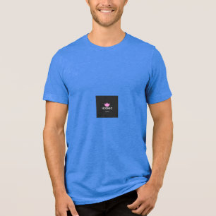 Minimalist lotus flower logo tshirt -Elegant pink 