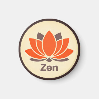 Minimalist Lotus Flower Pin Magnet