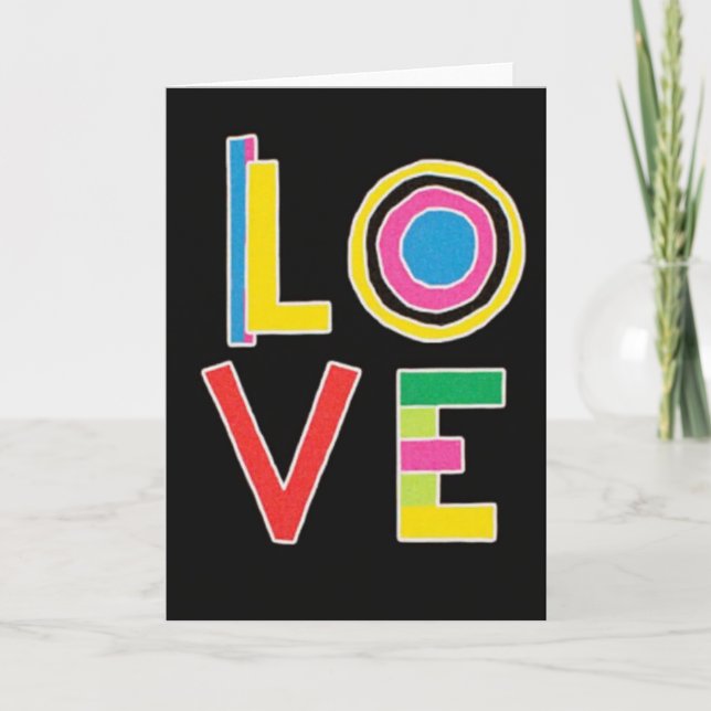 Minimalist Love Circles Card (Front)