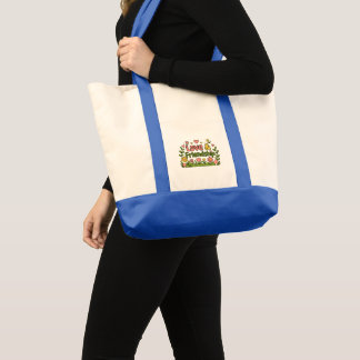 Minimalist "Love & Friends" Canvas Totebag Tote Bag