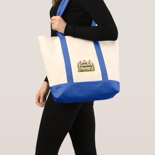 Minimalist "Love & Friends" Canvas Totebag Tote Bag