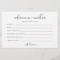 Minimalist love heart advice for the bride groom