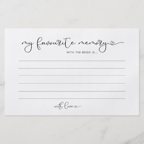 Minimalist love heart my favourite memory card