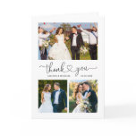 Minimalist Love Heart Script Folded Wedding Photo Thank You Card Minimalist Love Heart Script Folded Wedding Photo Thank You Card
