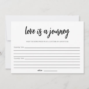 Minimalist Love is a Journey Bridal Shower Advice Invitation