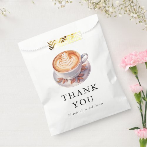 Minimalist Love Is Brewing Coffee Bridal Shower Favor Bag