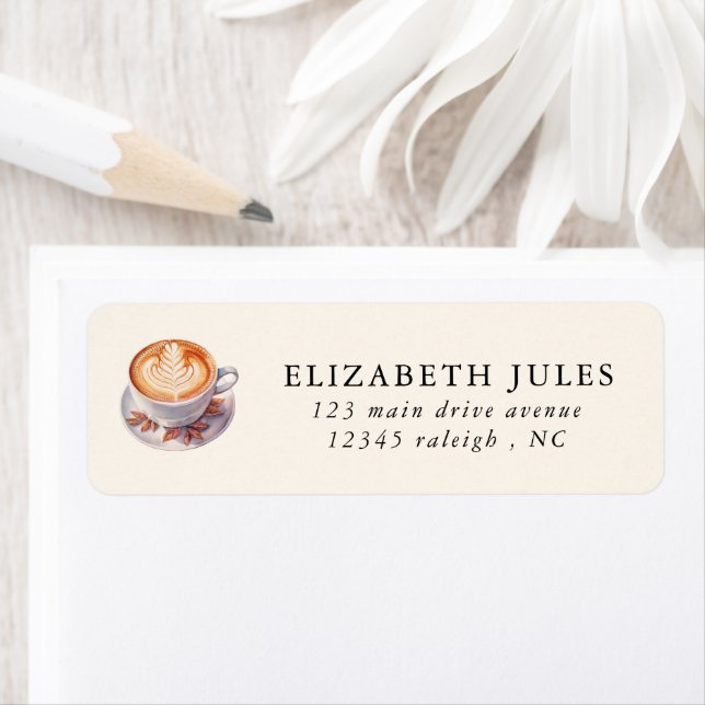 Minimalist Love Is Brewing Coffee Bridal Shower Label (Insitu)