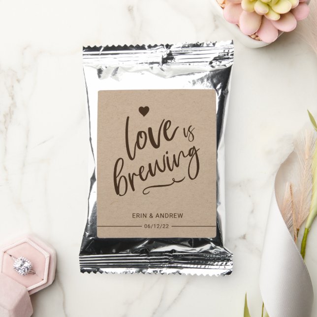 Minimalist Love is Brewing Wedding Coffee Drink Mix (Wedding)