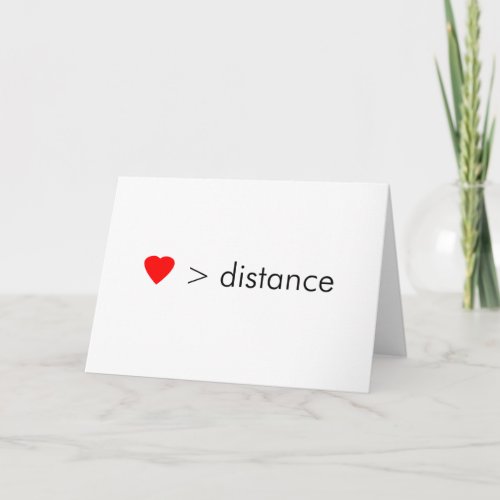 minimalist love is greater than distance  quote card