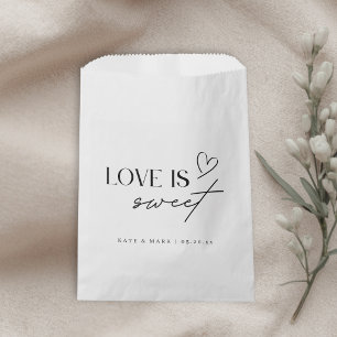 Minimalist Love is Sweet Wedding Favor Bag