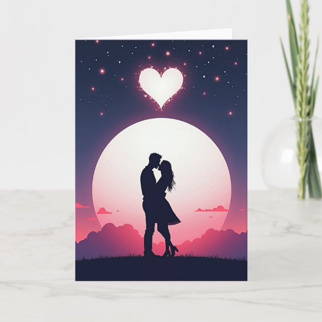 Minimalist Love Kiss Card (Front)