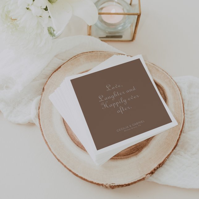 Minimalist Love Laughter and Happily Ever After  Napkins (Creator Uploaded)