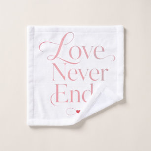 Minimalist Love Never Ends Rose Gold Bath Towel Set
