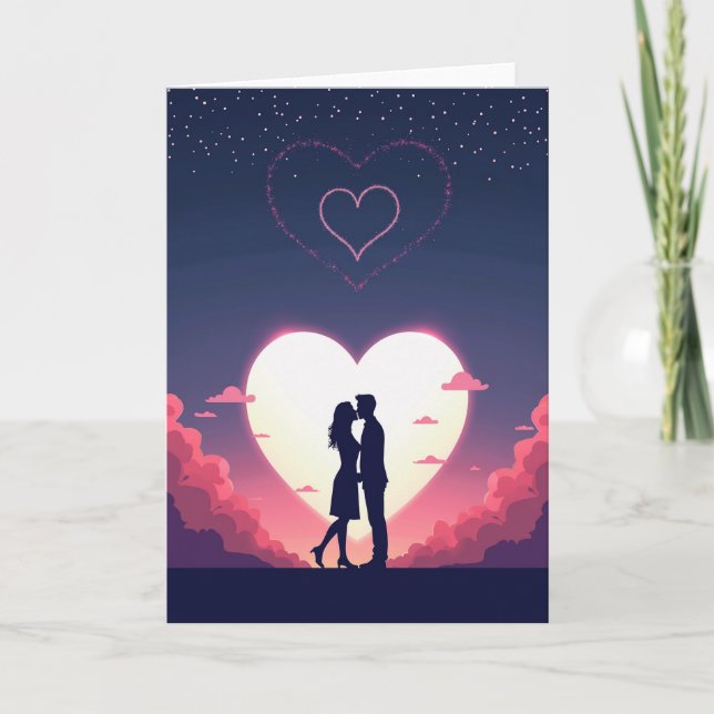 Minimalist Love Silhouette Card (Front)