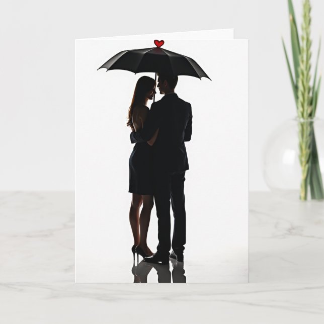 Minimalist Love Umbrella Card (Front)