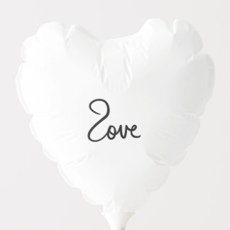 Minimalist "love" Word Typography Design Balloon