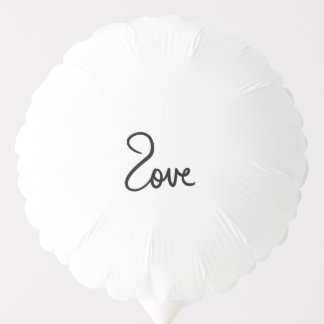 Minimalist "love" Word Typography Design Balloon