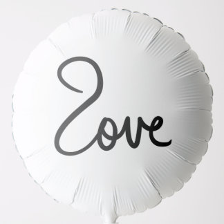 Minimalist "love" Word Typography Design Balloon