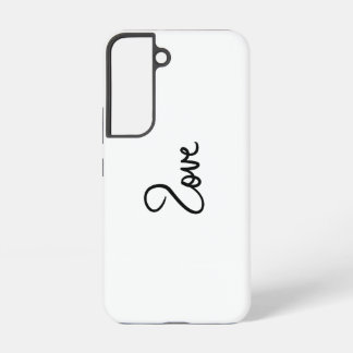 Minimalist "love" Word Typography Design Samsung Galaxy S22 Case