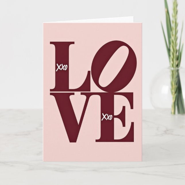 Minimalist Love Xoxo Card (Front)