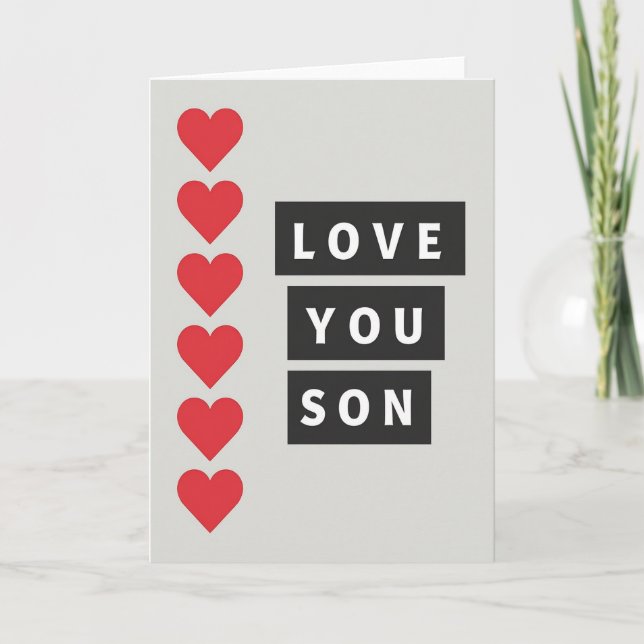 Minimalist Love You Son Card (Front)