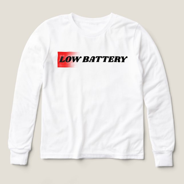 Minimalist Low Battery Design Tri-Blend Shirts (Design Front)